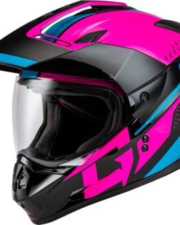 GMAX GM-11 Decima Helmet Black/Pink/Blue Large Women's