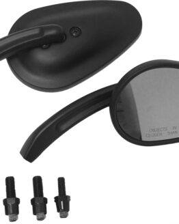 Tapered Custom Cast Mirrors Black (Pair)