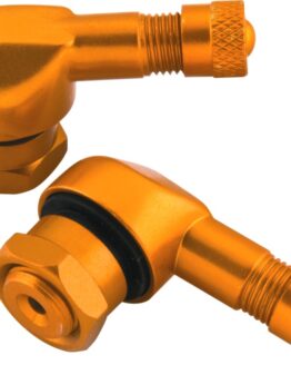 BikeMaster Angled Aluminum Valve Stems Gold 11.3mm Pair