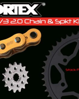 Vortex V3 2.0 Chain and Sprocket Kit Gold For Yamaha MT-07 FZ-07 XSR700