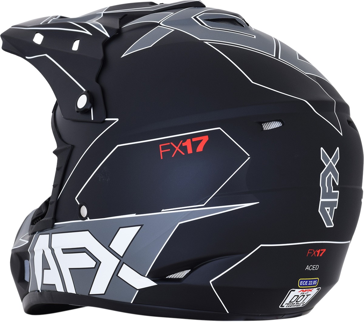 FX-17 Full Face Offroad Helmet Matte Black X-Large - Image 6