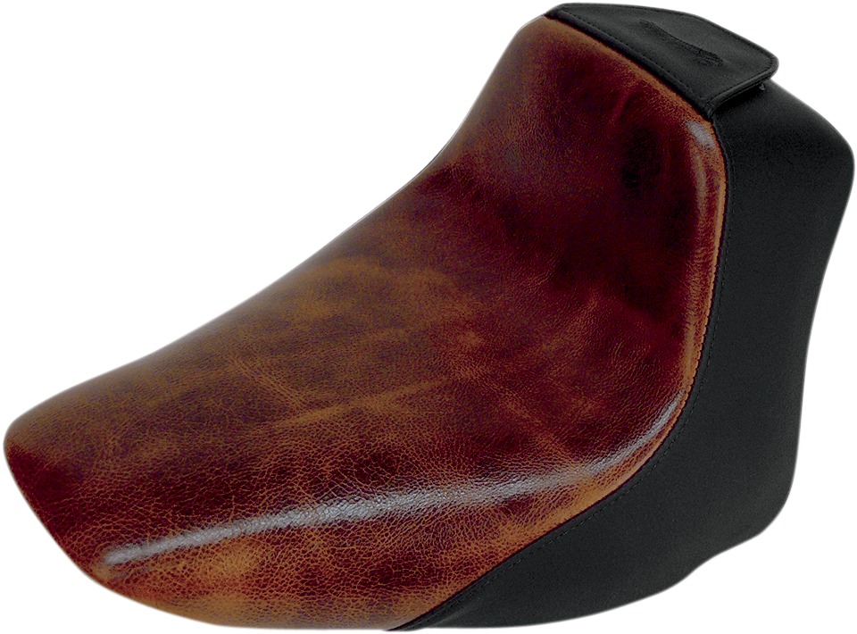 Brown & Black Renegade Lariat Plain Leather Solo Low Gel Seat W/ Backrest - Image 4
