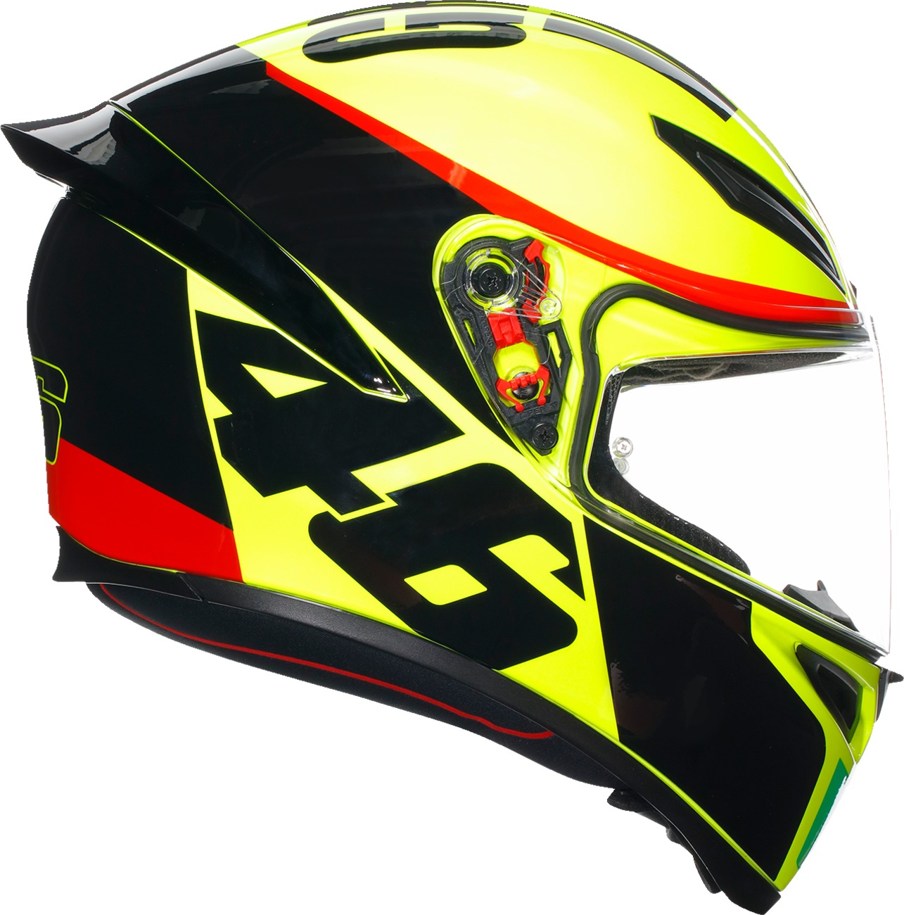 AGV K1 S Grazie Vale Helmet Small Yellow Black Red Gloss Unisex - Image 3