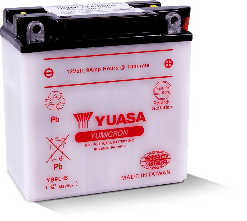 Yuasa YB9L-B Yumicron 12V Conventional Battery - Image 3