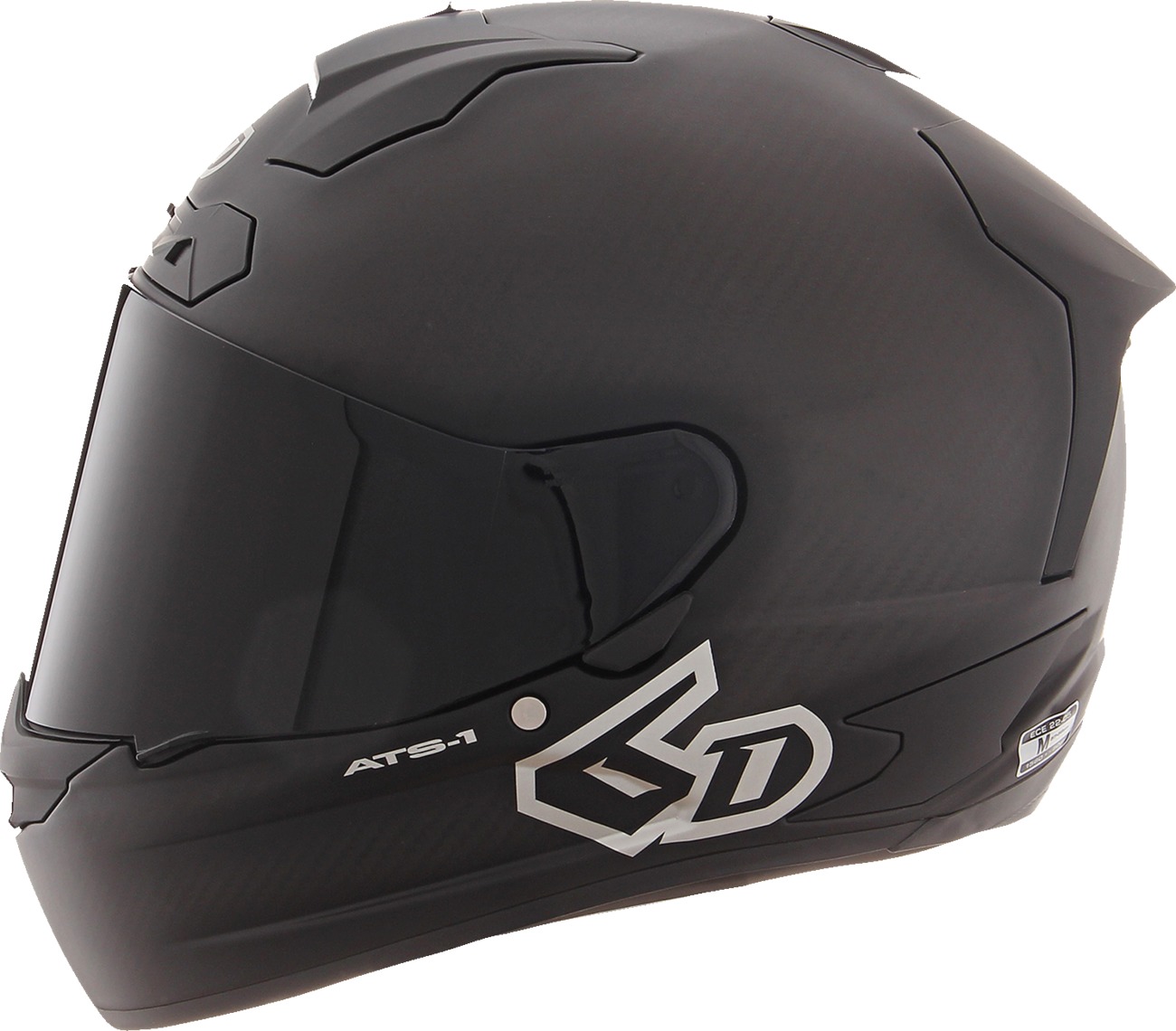 6D ATS-1R Solid Full Face Helmet Matte Black Large - Image 3