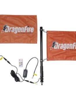 DragonFire 2ft Spiral LED Whip Pair - Black