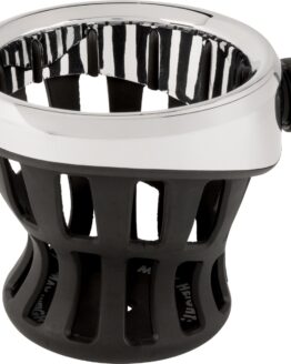 Ciro Gen 2 Passenger Drink Holder Chrome Black Mount For Harley Touring