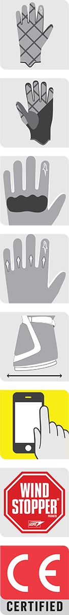 Women's C1 V2 Wind Stopper Street Riding Gloves Black Medium - Image 3