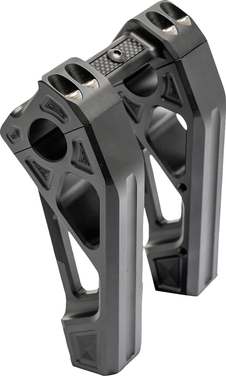 Kodlin Fastback 6in Handlebar Risers with Clamp Black For Harley - Image 4