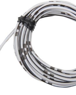 13' Color Match Electrical Wire - White / Black 14A/12V 20AWG