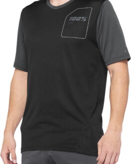 100% Men's Ridecamp Jersey, Black/Charcoal, Medium