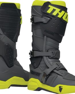 Thor Radial MX Boots Gray/Fluorescent Yellow US 9