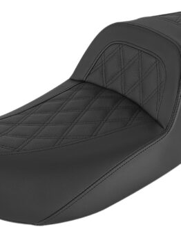 *OPN BOX* Slim Lattice Stitched 2-Up Seat Black Gel