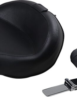 Wide Smooth Solo Seat Black w/Backrest