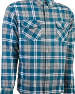 Highway 21 Marksman Flannel Grey/Blue Medium Men's Riding Shirt