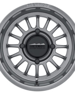 411 Bead Grip Wheel 15x7 / 4+3/13mm Offset / 4x136 / 106.25mm CB Gloss Titanium