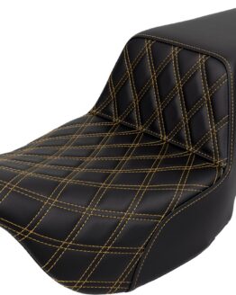 Saddlemen Step-Up Seat Lattice Stitch Gold FLH/FLT 2008-2023