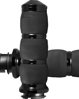 Avon Air Cushion 3-Ring Grips Anodized Black TBW For Harley 2024 FLHX FLTRX