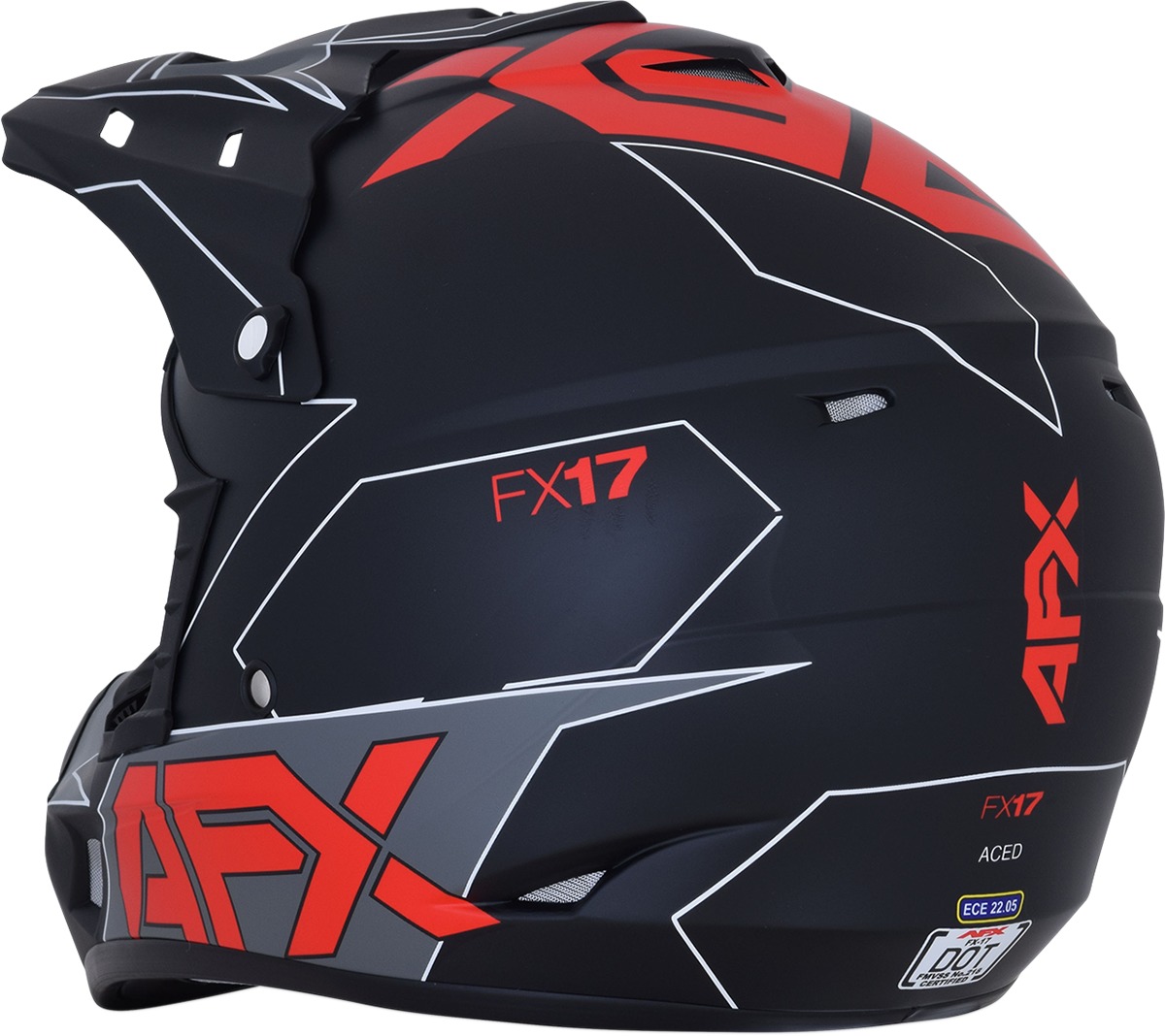 FX-17 Full Face Offroad Helmet Matte Red 2X-Large - Image 7