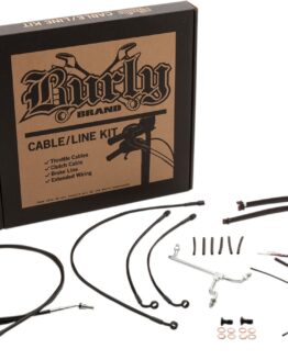 Burly Stainless Braided Control Cable Kit 14" Gorilla Bars Fits 17-20 Road King