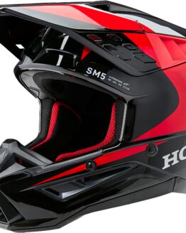 Alpinestars Honda S-M5 Helmet Black/Red Glossy Medium