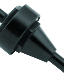 1/4 in Inline Fuel Filter - 1.25" Long Aluminum Housing - Black