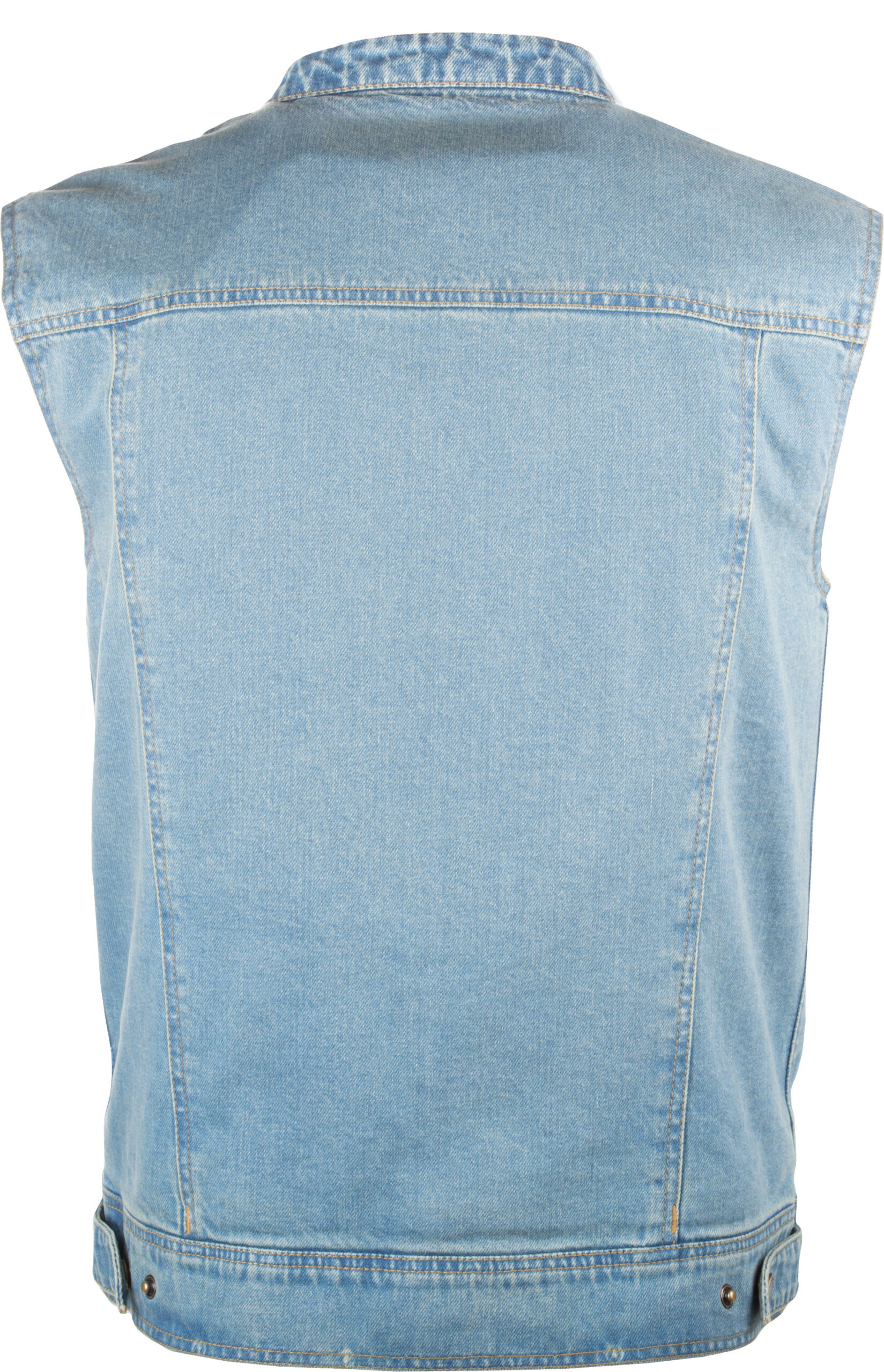 Iron Sights Club Collar Denim Vest Blue Large - Image 4