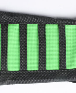 D'Cor Gripper Seat Cover Black/Green w/Ribs Fits 16-18 Kawasaki KX450F