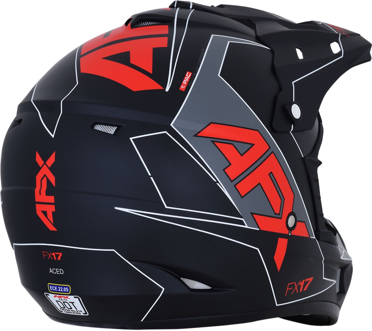FX-17 Full Face Offroad Helmet Matte Red 2X-Large - Image 8
