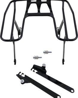 Cobra BA Wrap Around Rack Black For 06-17 HD Dyna w/ Aftermarket Seat