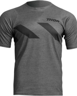 Thor Assist Hazard Short-Sleeve Jersey Men L Heather Charcoal Black