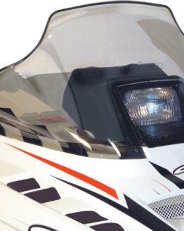 Powermadd 14" Mid Tint Windshield Black Fits Polaris Wedge Hood
