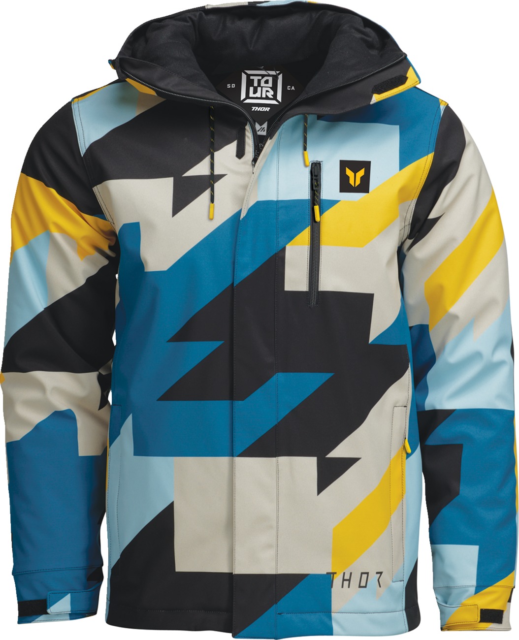 Thor Brave Tour Jacket Blue/Black/Gray/Yellow Men's Large - Image 4