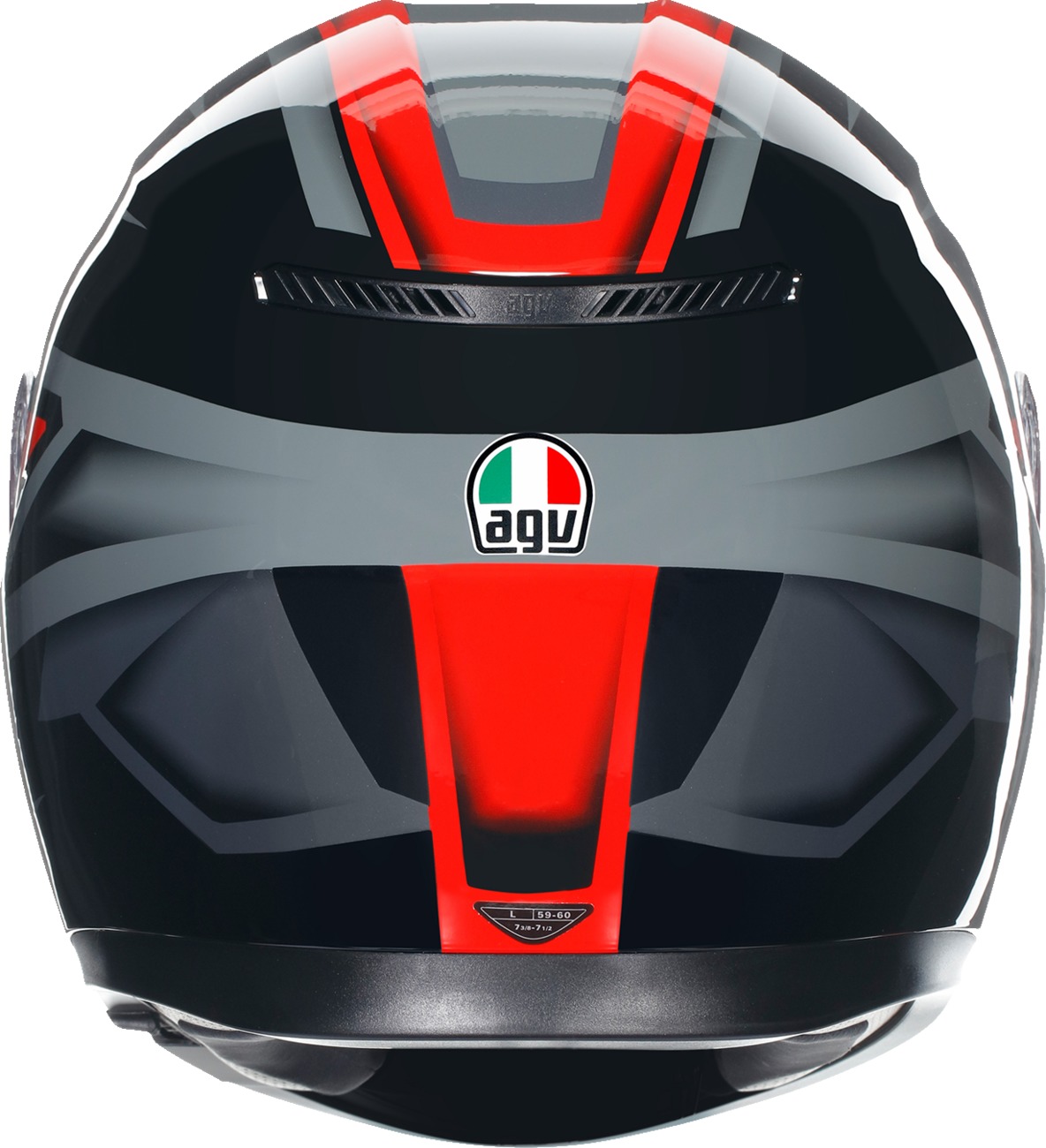 AGV K3 Compound Full Face Helmet XL Black Red Gloss Unisex - Image 3