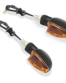 Ultra Small Mini Marker Light V Shaped - Amber Lens - Black Housing