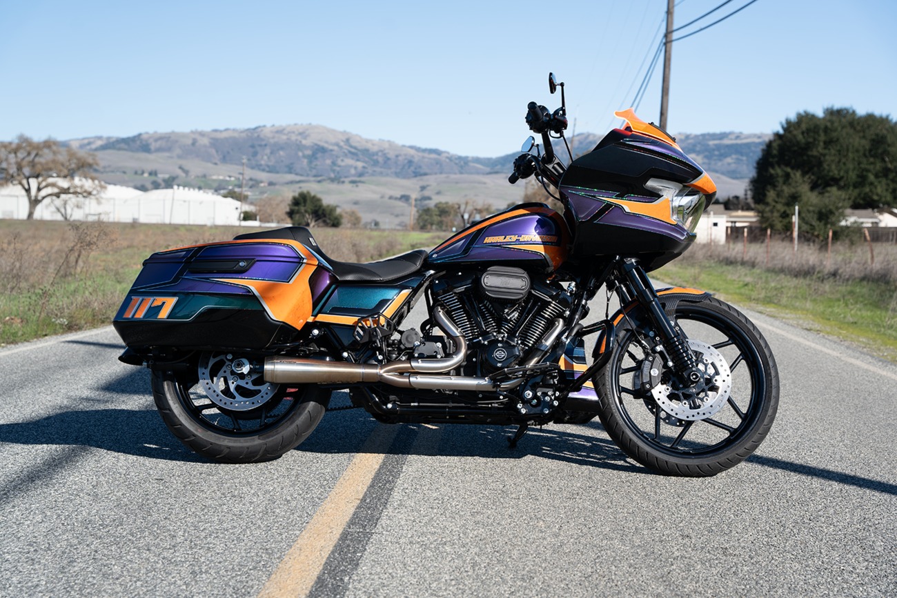 Kodlin USA Super Fat Flowbar Handlebar 1-1/2in x 12-1/2in Black For Harley Road Glide - Image 4