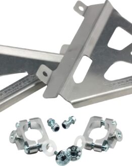 Works Connection Radiator Brace Set Silver Yamaha YZ125 YZ125X 2025