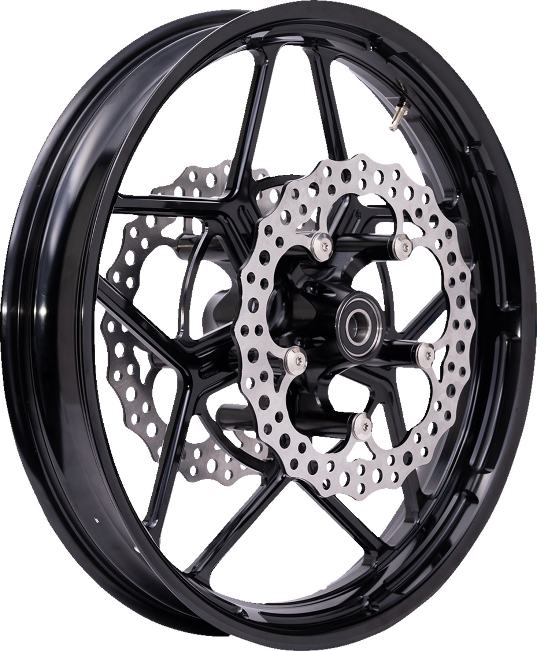 Arlen Ness Spider Front Wheel Hub Dual Disc Black For Harley FLT Touring - Image 3