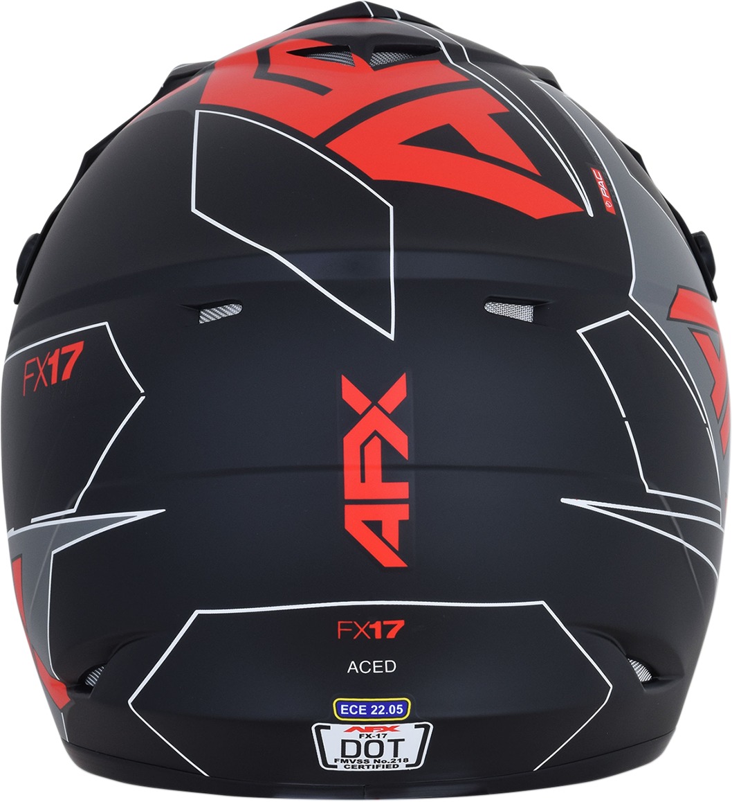 FX-17 Full Face Offroad Helmet Matte Red 2X-Large - Image 9