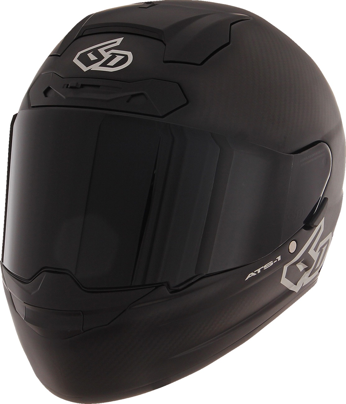 6D ATS-1R Solid Full Face Helmet Matte Black Large - Image 4