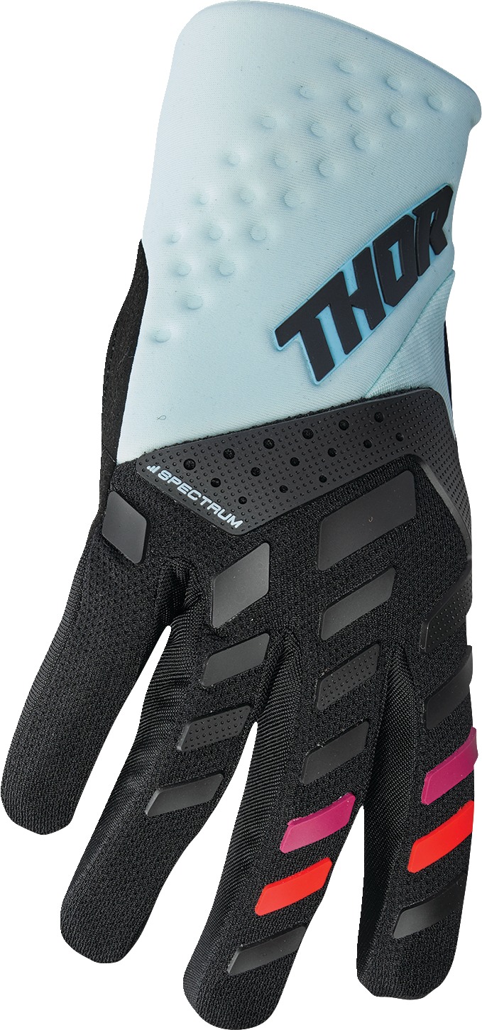Thor Women's Spectrum Gloves XL Black/Mint/Light Blue - Image 3