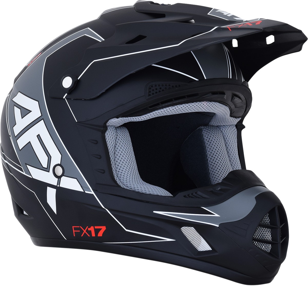FX-17 Full Face Offroad Helmet Matte Black X-Large - Image 8