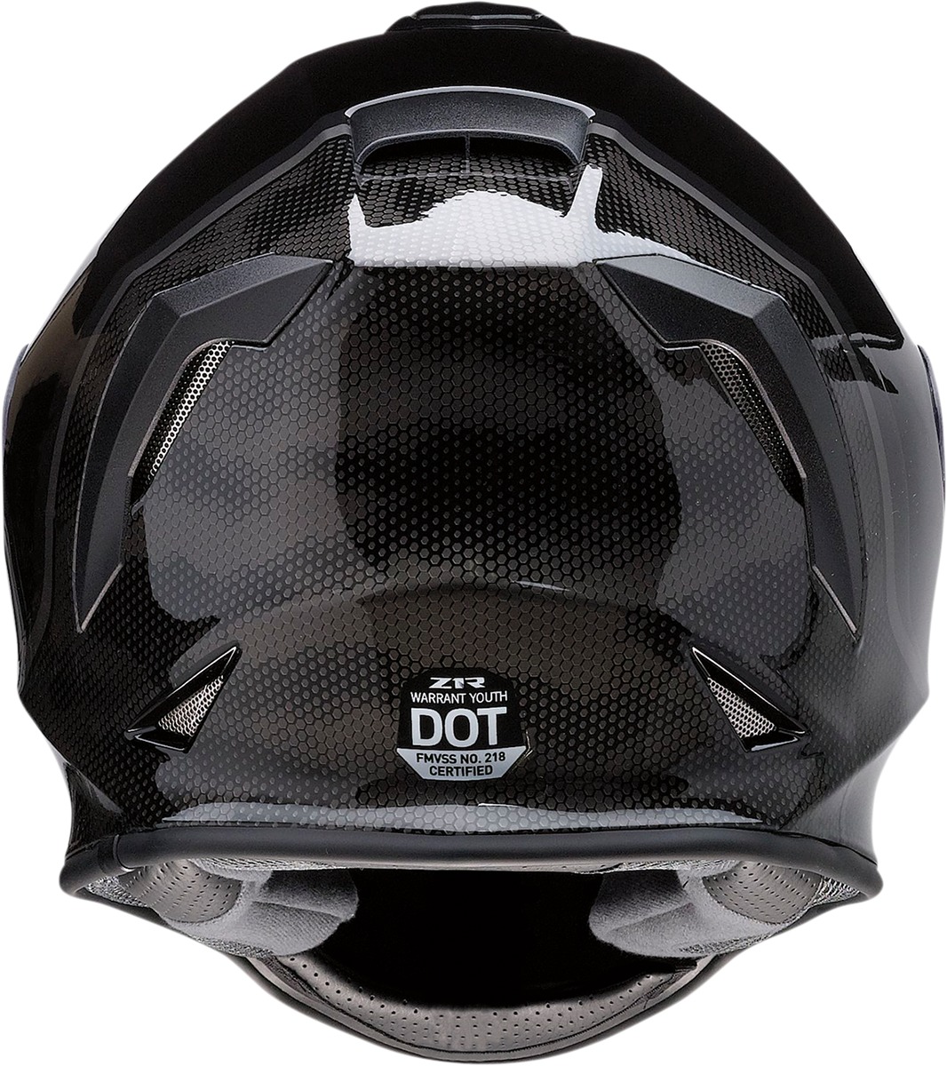 Z1R Youth Warrant Kuda Helmet Gloss Black - Large - Image 3