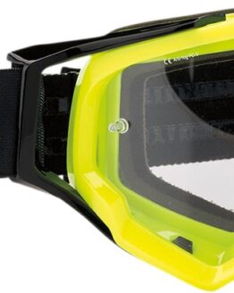XCR Black / Fluorescent Yellow Galaxy Goggles - Clear Lens