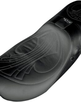 Danny Gray Airhawk Weekday Drag Stitch 2-Up Seat Black Fits Harley FLH FLT