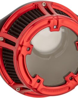 Method Clear Sucker Air Cleaner Kit Red by Arlen Ness Fits 17+ FLT