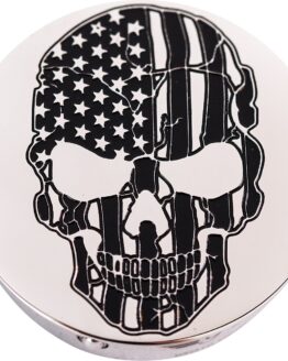 FIGURATI DESIGNS Swing Arm Covers Contrast Cut Skull Harley Touring