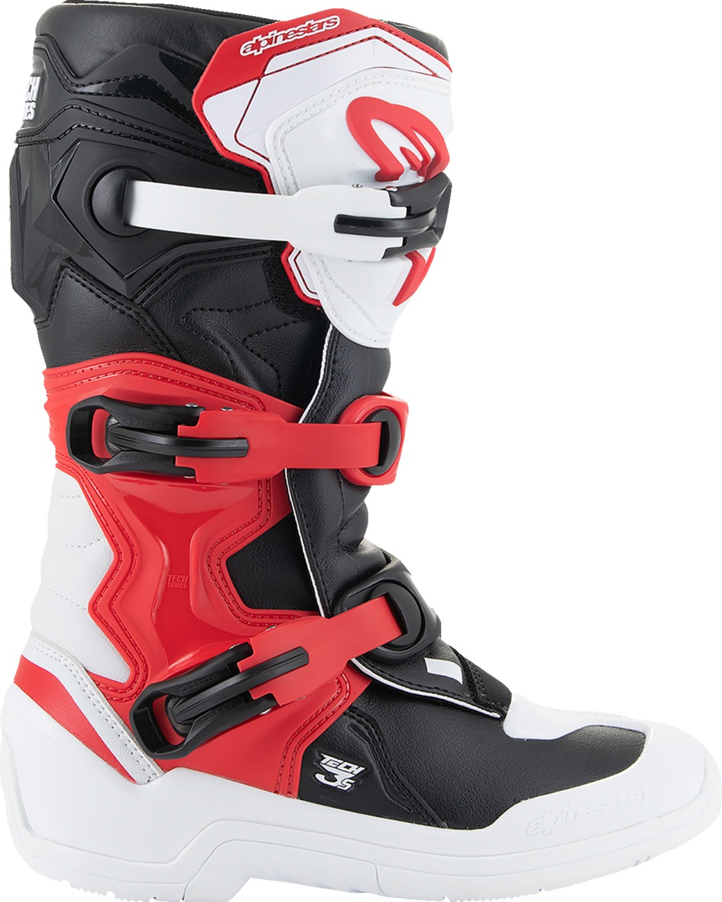 Alpinestars Tech 3S Youth Boots White/Black/Red US 7 - Image 4