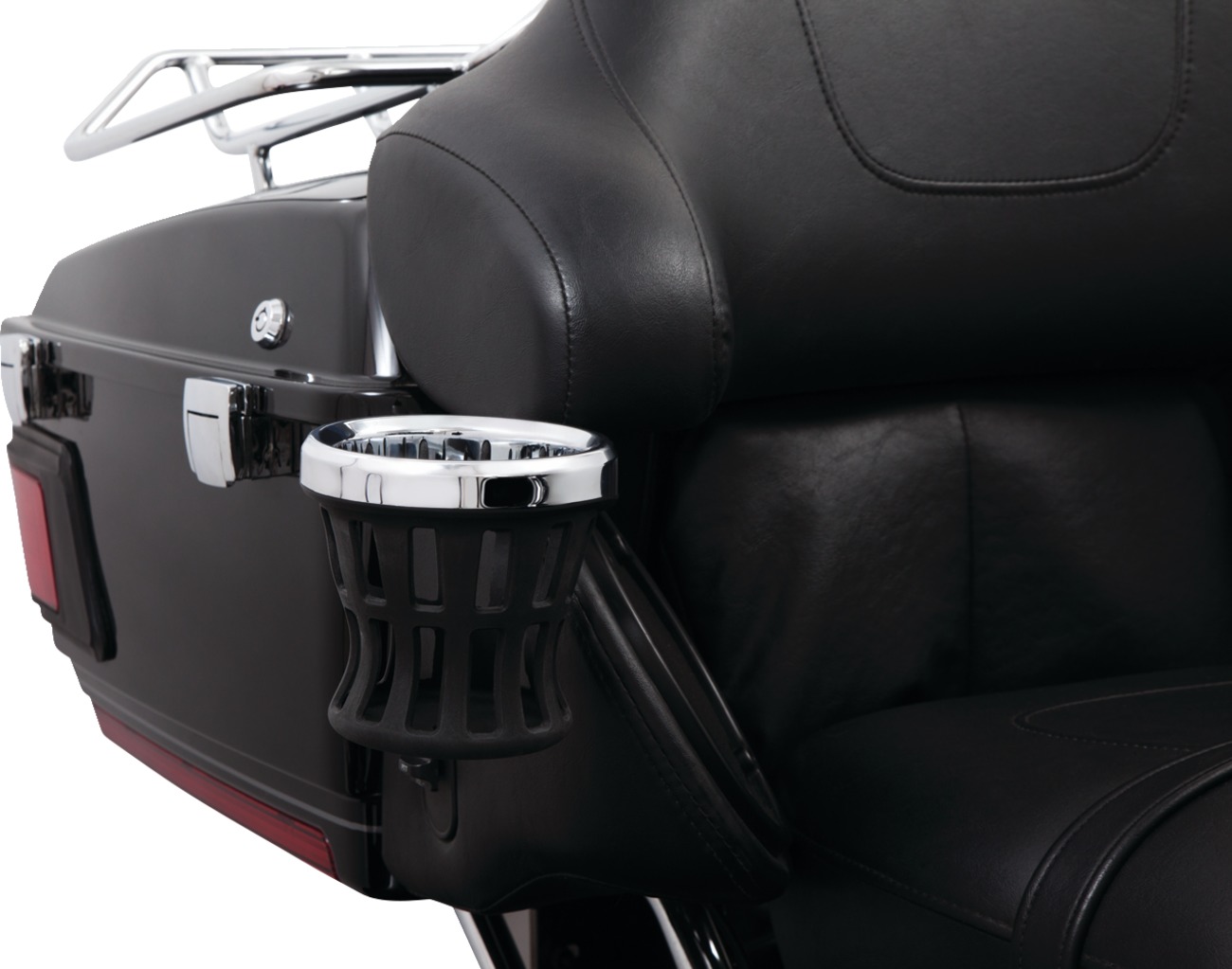 Ciro Gen 2 Drink Holder Chrome Passenger Black Mount For Harley Touring - Image 3