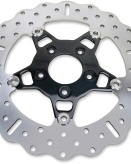 5 Button Contour Floating Brake Rotor - Black Chrome Center